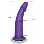 Фиолетовая гладкая изогнутая насадка-плаг - 17 см. - LOVETOY (А-Полимер) - купить с доставкой в Новороссийске