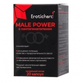 Капсулы для мужчин Erotichard male power с пантогематогеном - 20 капсул (0,370 гр.) - Erotic Hard - купить с доставкой в Новороссийске