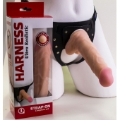 Страпон Harness из двух предметов: регулируемые трусики и насадка-фаллос - 17,5 см. - LOVETOY (А-Полимер) - купить с доставкой в Новороссийске