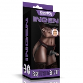 Женский темнокожий страпон Easy Strapon Set 7 Inch - 18 см. - Lovetoy - купить с доставкой в Новороссийске