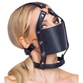Черный намордник с кляпом-шаром Head Harness With A Gag - Orion - купить с доставкой в Новороссийске