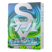 Презервативы Sagami Xtreme Mint с ароматом мяты - 3 шт. - Sagami - купить с доставкой в Новороссийске