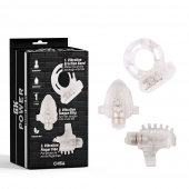 Набор из 3 прозрачных эрекционных колец с вибрацией Teasers Ring Kit - Chisa - в Новороссийске купить с доставкой