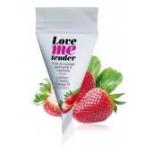 Съедобное согревающее массажное масло Love Me Tender Strawberry с ароматом клубники - 10 мл. - Love to Love - купить с доставкой в Новороссийске