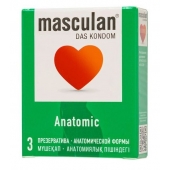 Презервативы анатомической формы Masculan Anatomic - 3 шт. - Masculan - купить с доставкой в Новороссийске