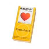 Презервативы с колечками и пупырышками Masculan Ribbed+Dotted - 10 шт. - Masculan - купить с доставкой в Новороссийске