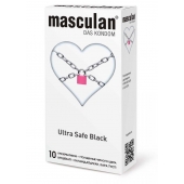 Ультрапрочные презервативы Masculan Ultra Safe Black - 10 шт. - Masculan - купить с доставкой в Новороссийске