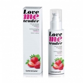 Съедобное согревающее массажное масло Love Me Tender Strawberry с ароматом клубники - 100 мл. - Love to Love - купить с доставкой в Новороссийске