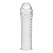 Текстурированная насадка на пенис Clear Textured Penis Enhancing Sleeve Extension - 16,5 см. - BlueLine - в Новороссийске купить с доставкой