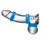 Комплект из трех голубых колец для эрекции 3-Pack Nuts   Bolts Stretch Cock Ring Set - BlueLine - в Новороссийске купить с доставкой