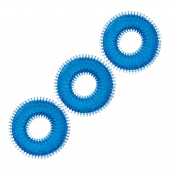 Комплект из трех голубых колец для эрекции 3-Pack Ultra-Stim Stretch Cock Rings - BlueLine - в Новороссийске купить с доставкой