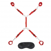 Красная фиксация на матрас Classic Bedspreader - Lux Fetish - купить с доставкой в Новороссийске