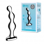 Стальной анальный фаллоимитатор для простаты Stainless Steel Anal Beads - 13 см. - b-Vibe - в Новороссийске купить с доставкой