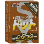 Презервативы Sagami Xtreme FEEL UP с точечной текстурой и линиями прилегания - 3 шт. - Sagami - купить с доставкой в Новороссийске