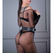 Черный кожаный пояс Sex Game - БДСМ Арсенал - купить с доставкой в Новороссийске