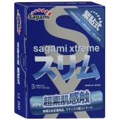 Розовые презервативы Sagami Xtreme FEEL FIT 3D - 3 шт. - Sagami - купить с доставкой в Новороссийске