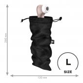Черный мешочек для хранения игрушек Treasure Bag L - Satisfyer - купить с доставкой в Новороссийске