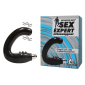 Чёрный массажёр простаты серии Sex Expert - Sex Expert - в Новороссийске купить с доставкой