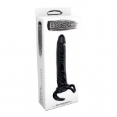 Чёрная насадка-фаллос для двойного проникновения INFLATABLE DILDO SLIM DONG  - 13,5 см. - Toyz4lovers - в Новороссийске купить с доставкой