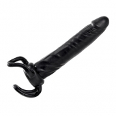 Чёрная насадка-фаллос для двойного проникновения INFLATABLE DILDO SLIM DONG  - 13,5 см. - Toyz4lovers - в Новороссийске купить с доставкой