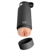 Серый мастурбатор в виде бутылки F*ck Flask - Pipedream - в Новороссийске купить с доставкой