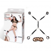Леопардовая фиксация на матрас для рук и ног Classic Bedspreader - Lux Fetish - купить с доставкой в Новороссийске