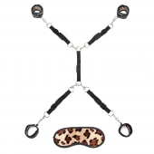 Леопардовая фиксация на матрас для рук и ног Classic Bedspreader - Lux Fetish - купить с доставкой в Новороссийске