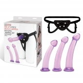 Тренировочный набор с тремя насадками Pegging Training Set - Lux Fetish - купить с доставкой в Новороссийске