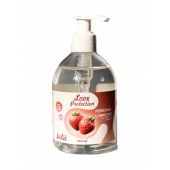 Лубрикант на водной снове Love Protection Strawberry с ароматом клубники - 300 мл. - Lola Games - купить с доставкой в Новороссийске