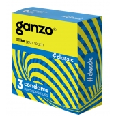 Классические презервативы с обильной смазкой Ganzo Classic - 3 шт. - Ganzo - купить с доставкой в Новороссийске