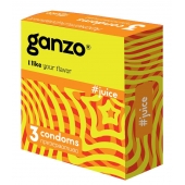 Ароматизированные презервативы Ganzo Juice - 3 шт. - Ganzo - купить с доставкой в Новороссийске