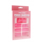 Набор из 7 розовых насадок на пенис ONE-A-DAY PENIS SLEEVES PINK - Seven Creations - в Новороссийске купить с доставкой