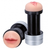 Двусторонний мастурбатор REALSTUFF 2 IN 1 HUMMER MOUTH   VAGINA - ротик и вагина - Dream Toys - в Новороссийске купить с доставкой