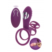 Фиолетовая эрекционная вибронасадка Halo Halo C-Ring Sleeve - Toy Joy - в Новороссийске купить с доставкой