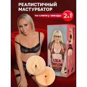 Двусторонний мастурбатор Lola Taylor - 22 см. - ФлешНаш - в Новороссийске купить с доставкой