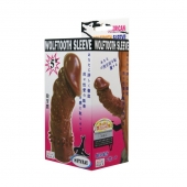 Коричневая насадка на пенис Wolftooth Sleeve - 13 см. - Baile - в Новороссийске купить с доставкой