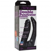 Черная насадка-фаллоимитатор для двойной стимуляции Double Penetrator - 16 см. - Doc Johnson - купить с доставкой в Новороссийске
