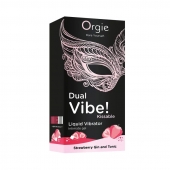 Съедобный жидкий вибратор Dual Vibe! со вкусом клубничного джина с тоником - 15 мл. - ORGIE - купить с доставкой в Новороссийске
