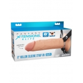 Полый страпон на ремнях 8’’ Hollow Silicone Strap-on - Pipedream - купить с доставкой в Новороссийске