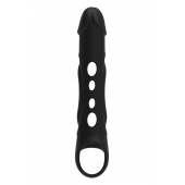 Черная насадка-удлинитель Vibrating Extender With Remote с вибрацией - Dream Toys - в Новороссийске купить с доставкой
