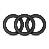 Набор из 3 черных эрекционных колец Black Small Penis Rings - Blush Novelties - в Новороссийске купить с доставкой