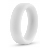 Белое люминесцентное эрекционное кольцо Silicone Glo Cock Ring - Blush Novelties - в Новороссийске купить с доставкой
