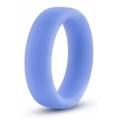Голубое люминесцентное кольцо Silicone Glo Cock Ring - Blush Novelties - в Новороссийске купить с доставкой