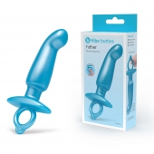 Голубая анальная пробка для массажа простаты Hither Silicone Prostate Plug - 14,3 см. - b-Vibe - в Новороссийске купить с доставкой