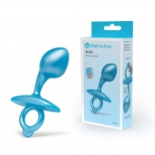 Голубая анальная пробка для массажа простаты Bulb Silicone Prostate Plug - 10,7 см. - b-Vibe - в Новороссийске купить с доставкой