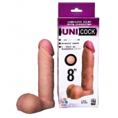 Фаллическая насадка для страпона UNICOCK 8  - 20 см. - LOVETOY (А-Полимер) - купить с доставкой в Новороссийске