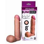 Фаллическая насадка для страпона UNICOCK 8  - 20 см. - LOVETOY (А-Полимер) - купить с доставкой в Новороссийске