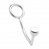 Кольцо на пенис с анальным стимулятором Stainless Steel Anal Hook   Cock Ring - BlueLine - в Новороссийске купить с доставкой