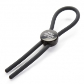 Тёмно-серое эрекционное кольцо с зажимом Again and Again Adjustable Cock Ring - Fifty Shades of Grey - в Новороссийске купить с доставкой