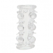 Прозрачная насадка на пенис с шипами и бугорками JELLY JOY LUST CLUSTER CLEAR - Dream Toys - в Новороссийске купить с доставкой